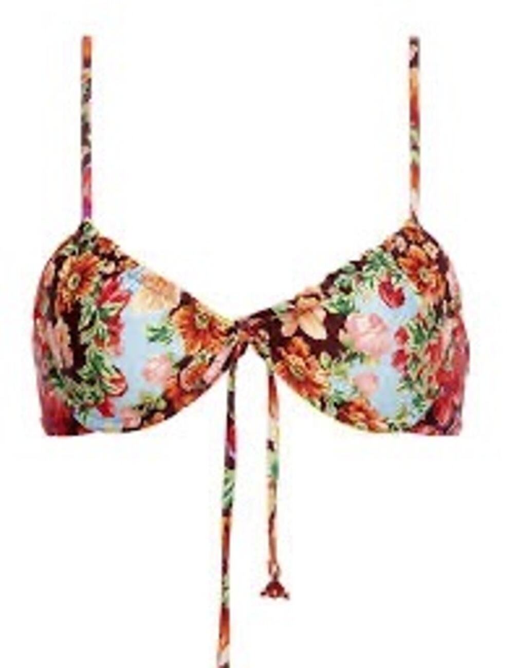 Agua Bendita Freya Dawn Floral Underwire Bikini Top Medium NWT